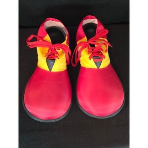 Novelty Clown Costume Shoes Oversized Fancy Dress Up Red‎ Yellow Mens 10